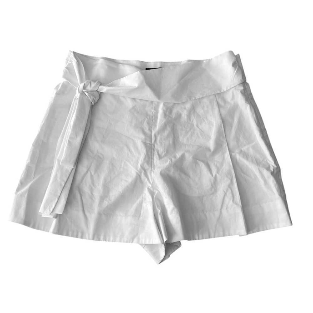 J Crew White Cotton High Waisted Tie Waist Shorts Size 14 - Picture 6 of 10